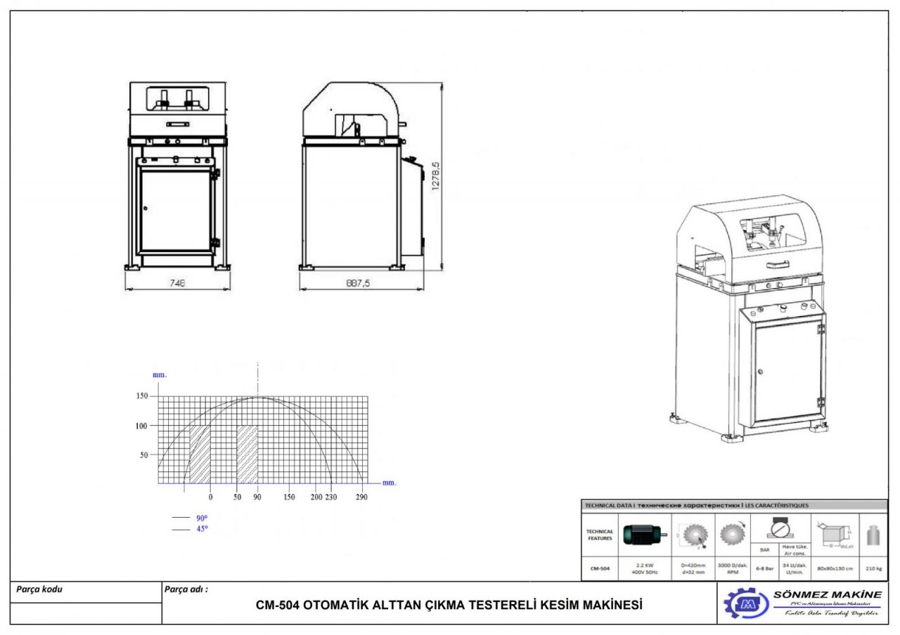 AUTOMATIC BOTTOM CUTTING SAW MACHINERY