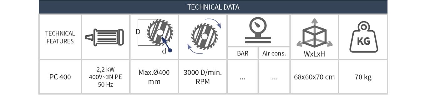 PORTABLE ANGULAR CUTTING MACHINE PC 400 M