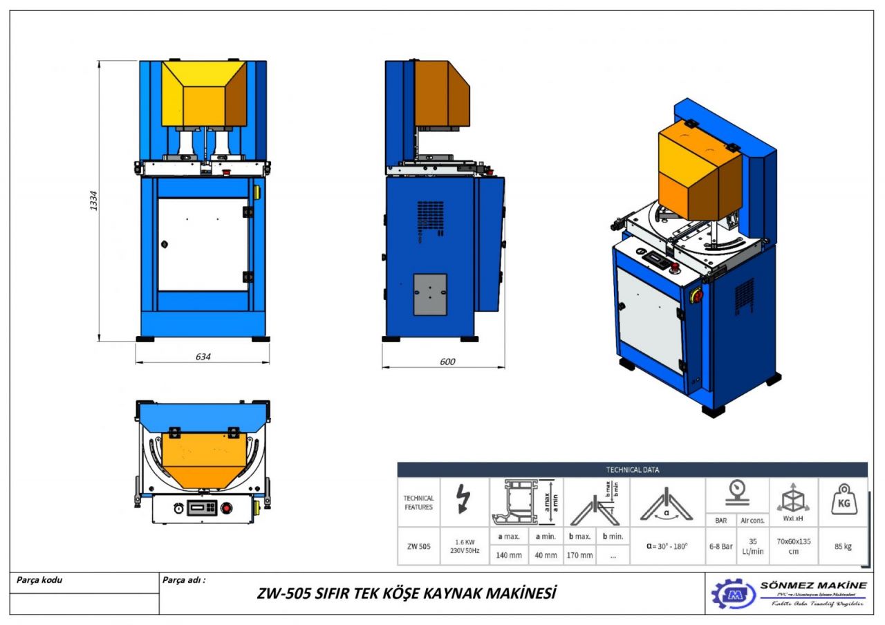 ZERO SINGLE CORNER WELDING MACHINE ZW505