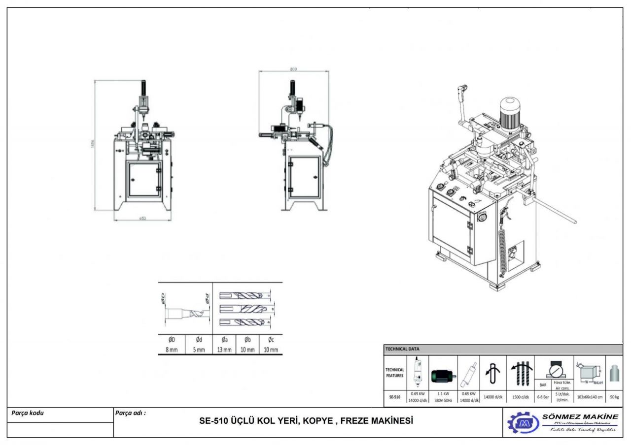 Copy+Drainage Router Machines With Triple Drilling Unit