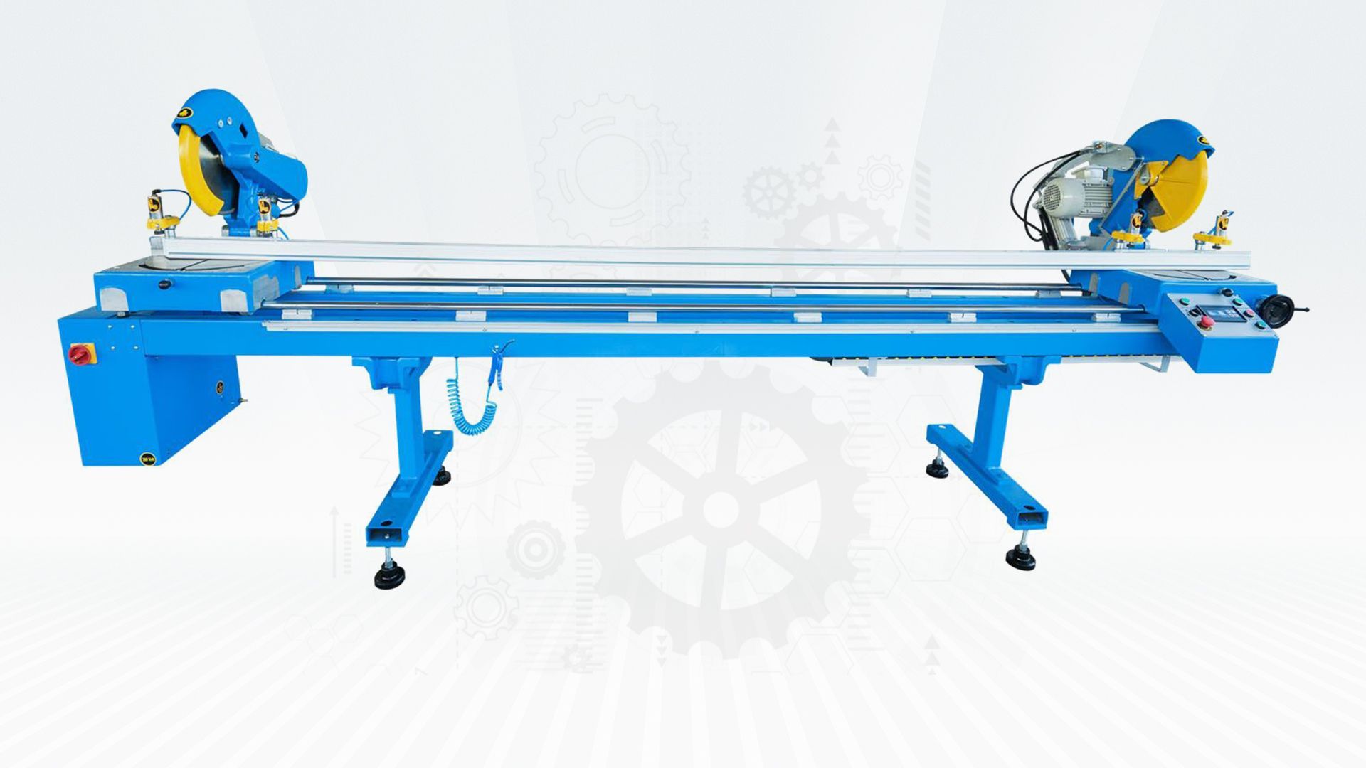 ALUMINUM CUTTING MACHINES - DOUBLE CUTTING MACHINE ( HYDRO PNEUMATIC )