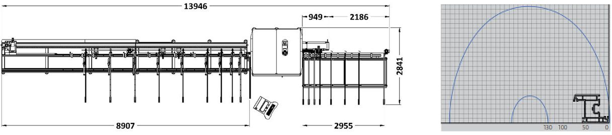 Pvc Profile Machining and Cutting Center SIRIUS D550