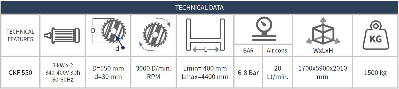 Double Head Cutting Machine 550 mm CKF 550